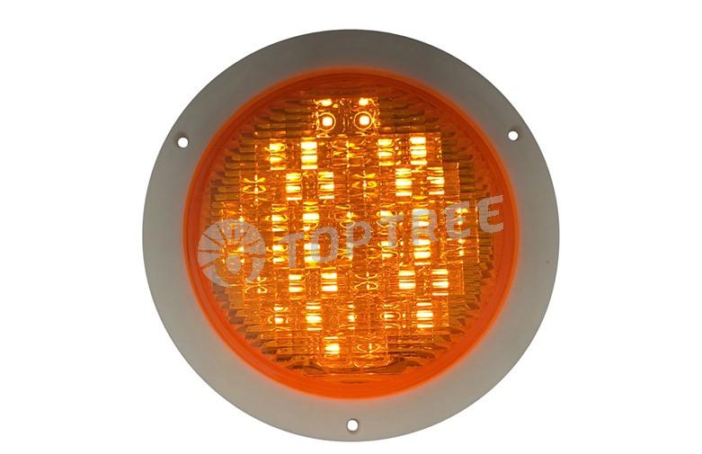 Toptree 4'' Round Red/ Amber / Clear  LED Trailer Tail Light