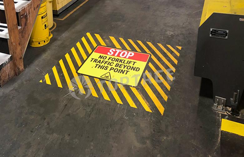 Forklift Traffic Stop Floor Signs