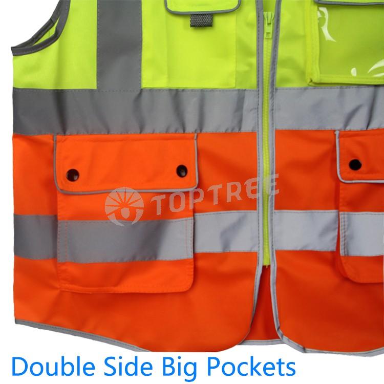 Toptree Class 2 Reflective Safety Vest Custom Construction Vest