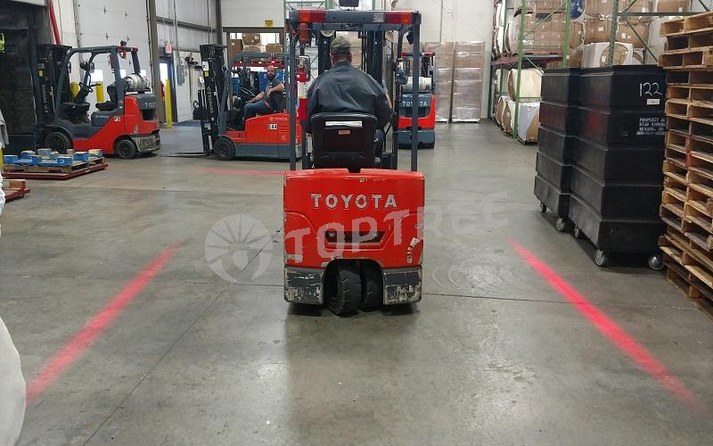 9W LED RED ZONE FORKLIFT SAFETY LIGHT - TOPTREE
