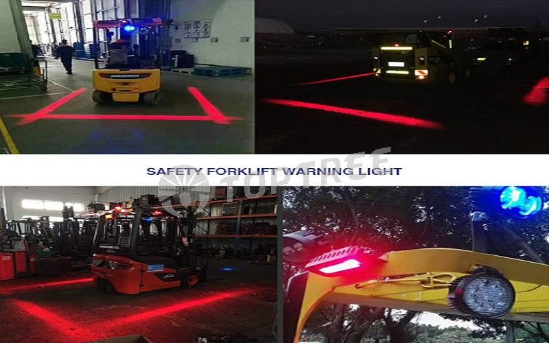 18w Blue / red zone forklift safety warning light