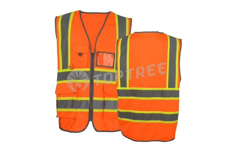 4 pockets orange safety vest