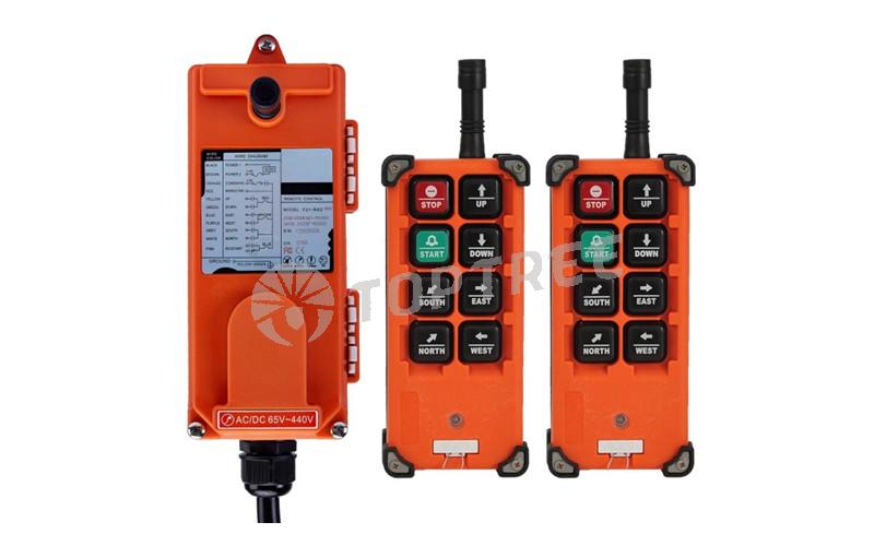 Remote controls for winches, bridge cranes, gantry cranes and electric hoists