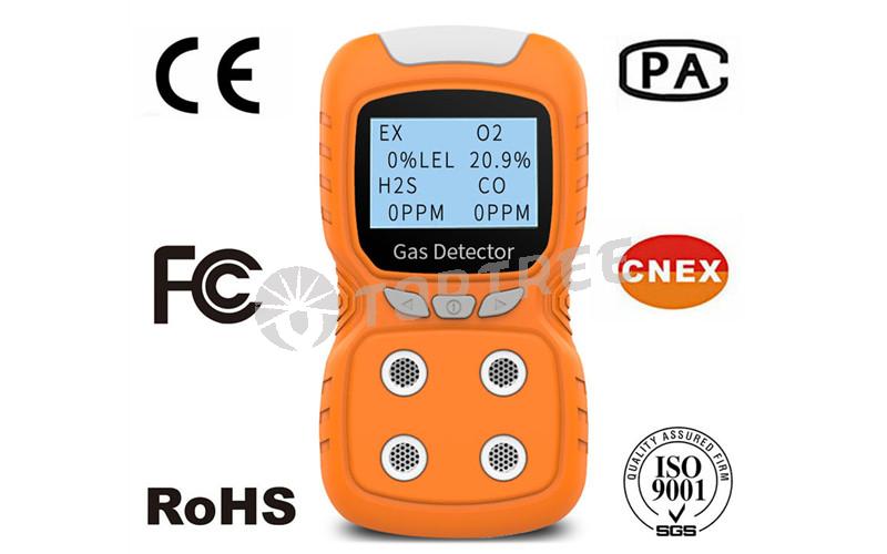 Toptree Rechargeable Portable 4 in 1 Gas Monitor Detector