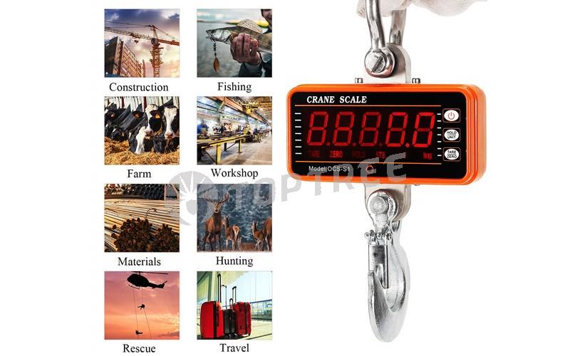Industrial Heavy Duty Hanging Scale with Remote Control Portable Electronic Weighing Crane Scale