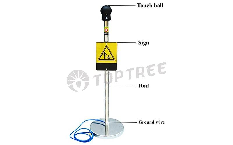Human Body Static Eliminator Electrostatic Releaser Touching Ball with Sound Light Alarm