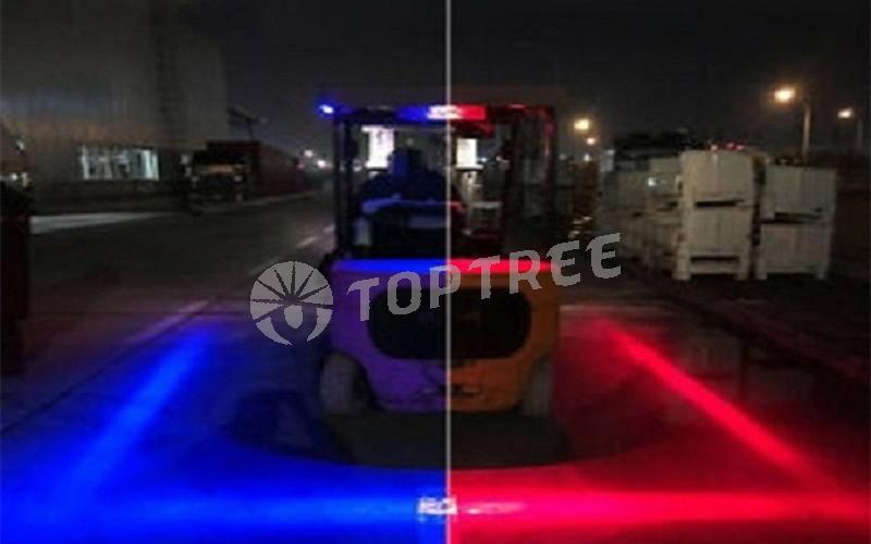 Toptree Forklift Safety Warning Light 18w 80V Blue / Red Line Light