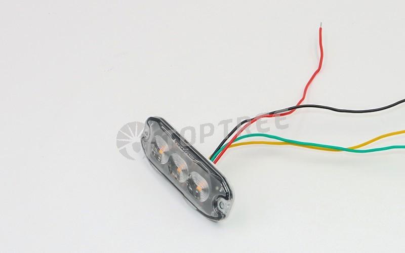 TOPTREE 8W LED Warning Lights Extremely Slim Strobe Light For Trucks Cars Yellow Red Blue