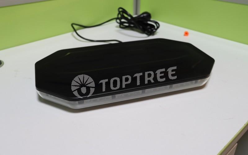 TOPTREE 68 Mini Light Bar 65 Watts LED Strobe Lights for Trucks Cars Plows and Emergency Vehicles Red Blue