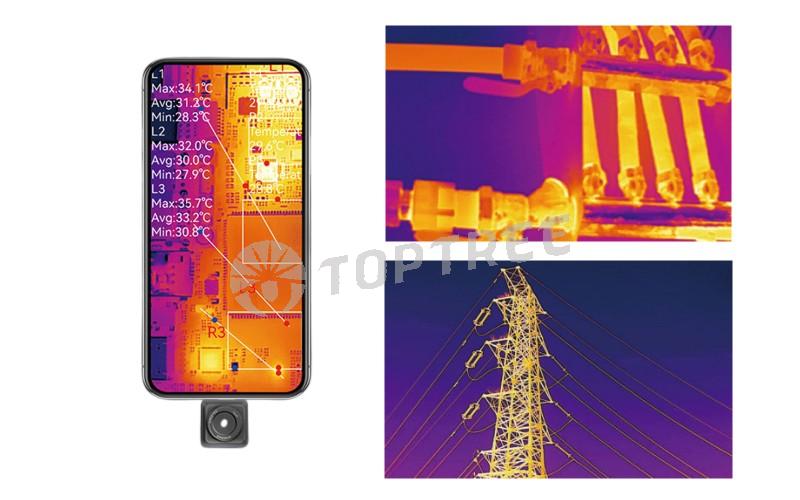 TOPTREE Smartphone Iphone Thermal Camera Infrared Camera Imager for Home Building Factory Use