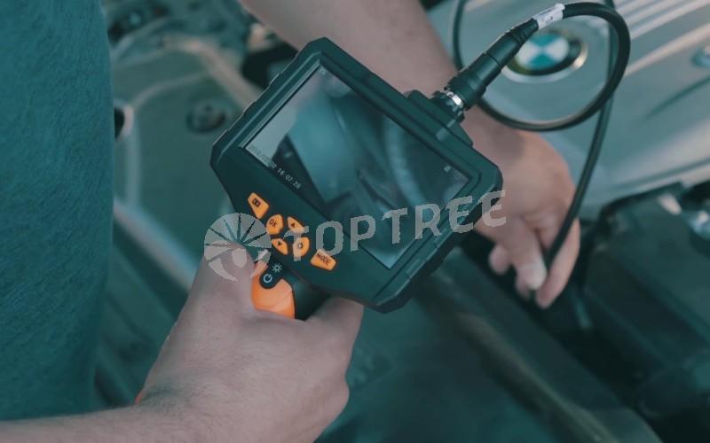 TOPTREE Industrial Endoscope Inspection Camera for Automotive Engine Drain Waterproof Borescope Camera