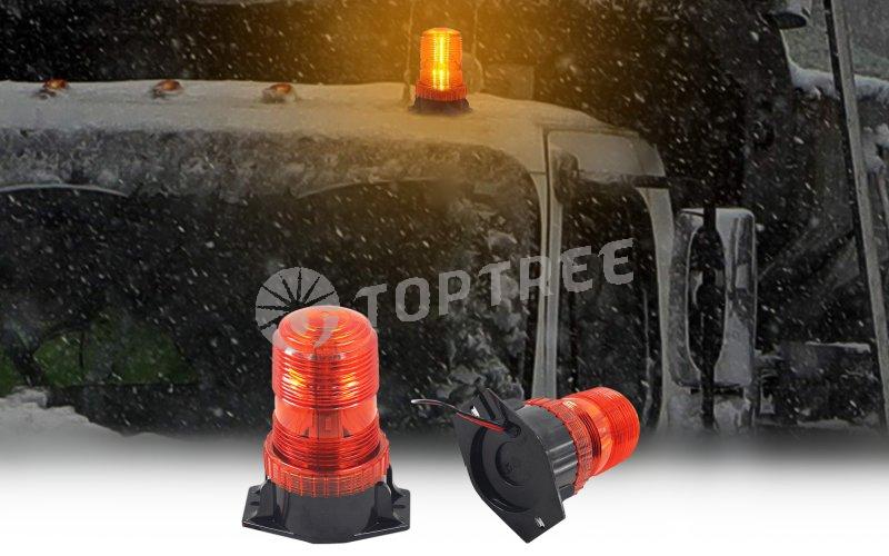 9-90V Amber LED Strobe Flashing Beacon Lights for Forklift Truck Tractor