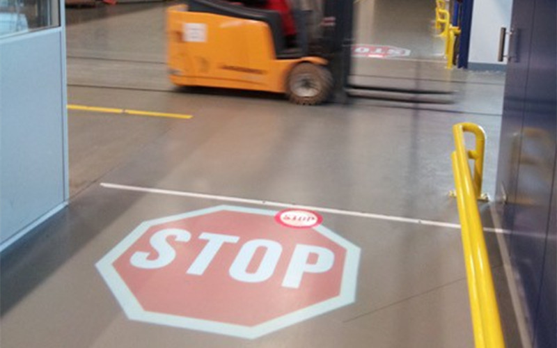 stop sign floor projector