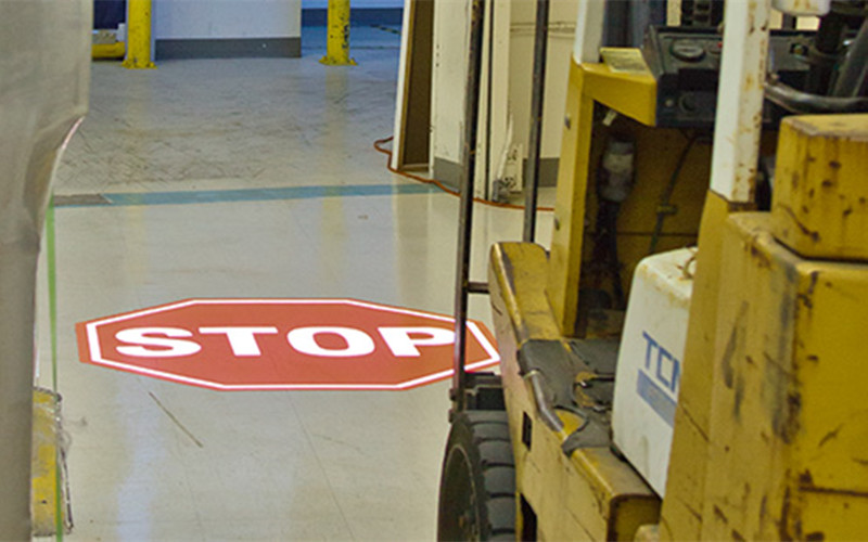 stop sign floor projector