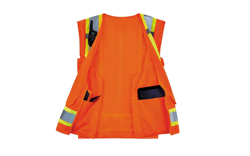 orange reflective safety vest