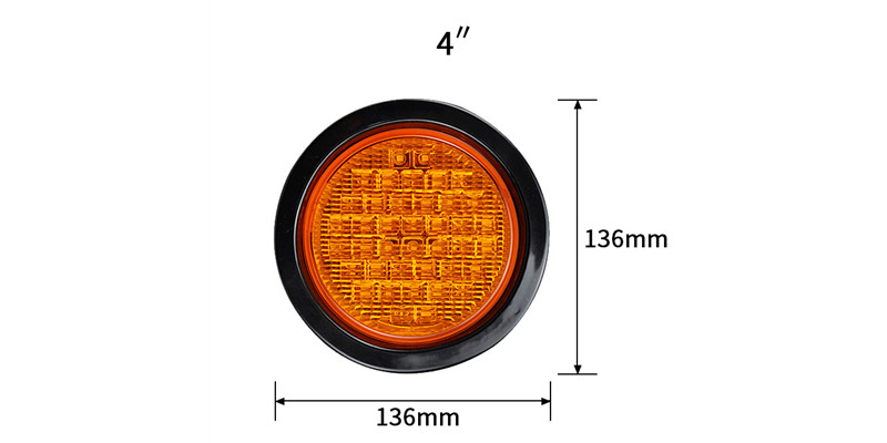 round amber tail lights