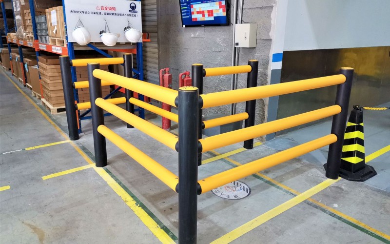 TOPTREE Pedestrian Safety Barriers for Warehouse Workplace Anti-collision Barriers Forklift Guardrail