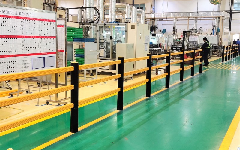 TOPTREE Industrial Flexible Guard Rails Pallet Racking Barriers Warehouse Pedestrian Guardrail
