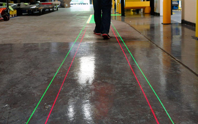 Virtual Laser Walkway Marking